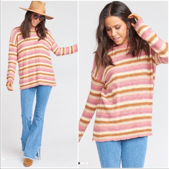 Show Me Your MuMu Bertie Sweater Reagan Stripe Knit Size XS